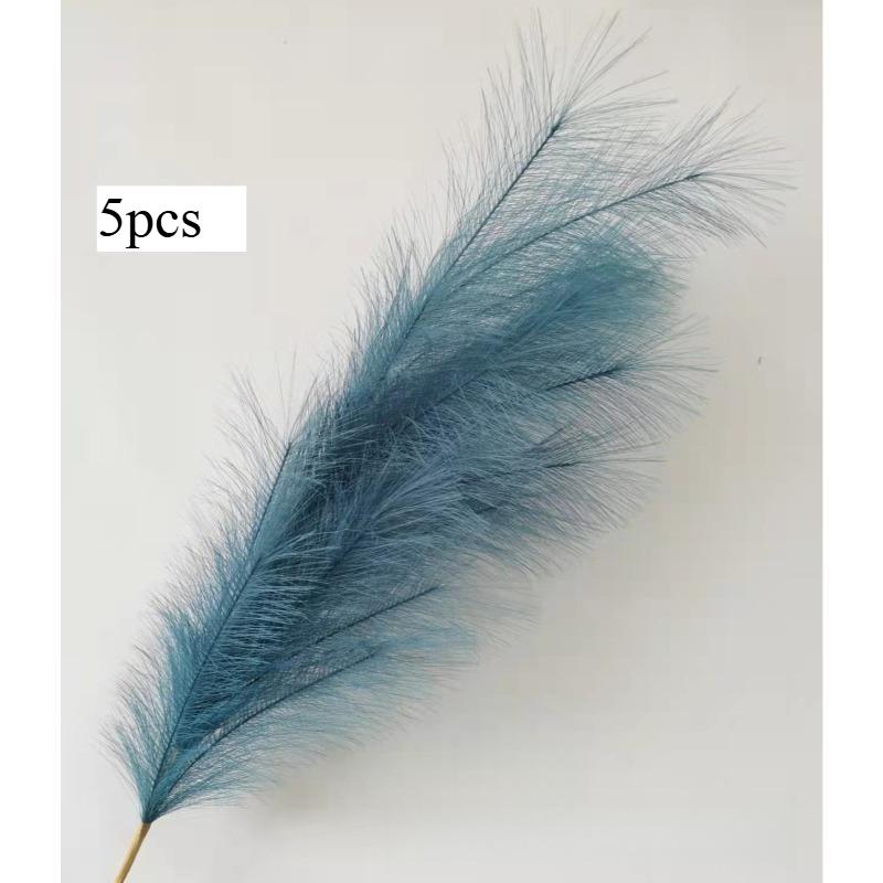 5pcs Extra Large Pampas Grass Stems 120cm Fluffy Artificial Silk Reed for Boho Home Wedding Decor