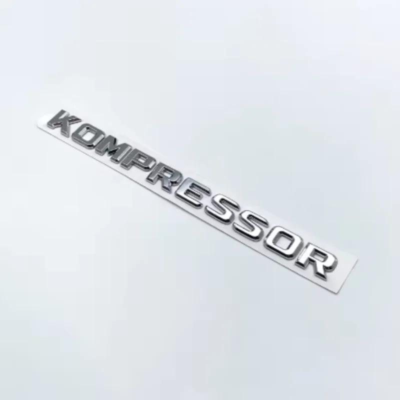 FOR Mercedes Benz Kompressor Emblem Rear Trunk Badge Lettering Chrome Black Logo Stickers CLK SLK SL CLS ML A B C S R Class EC3