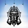 Vintage Metal Wall Art Praying Hands and Cross for Church Office Home