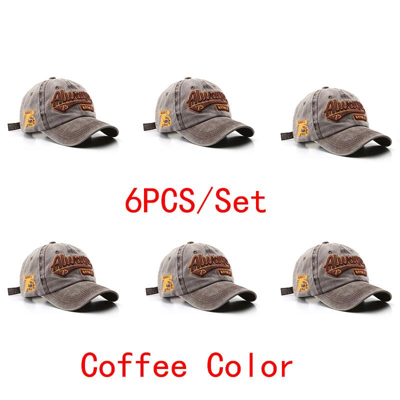 

6 ШТ. Вышитая бейсболка для женщин и мужчин, новая весенне-летняя однотонная шляпа от солнца, ретро, моющаяся спортивная кепка с застежкой сзади, хип-хоп, для рыбалки