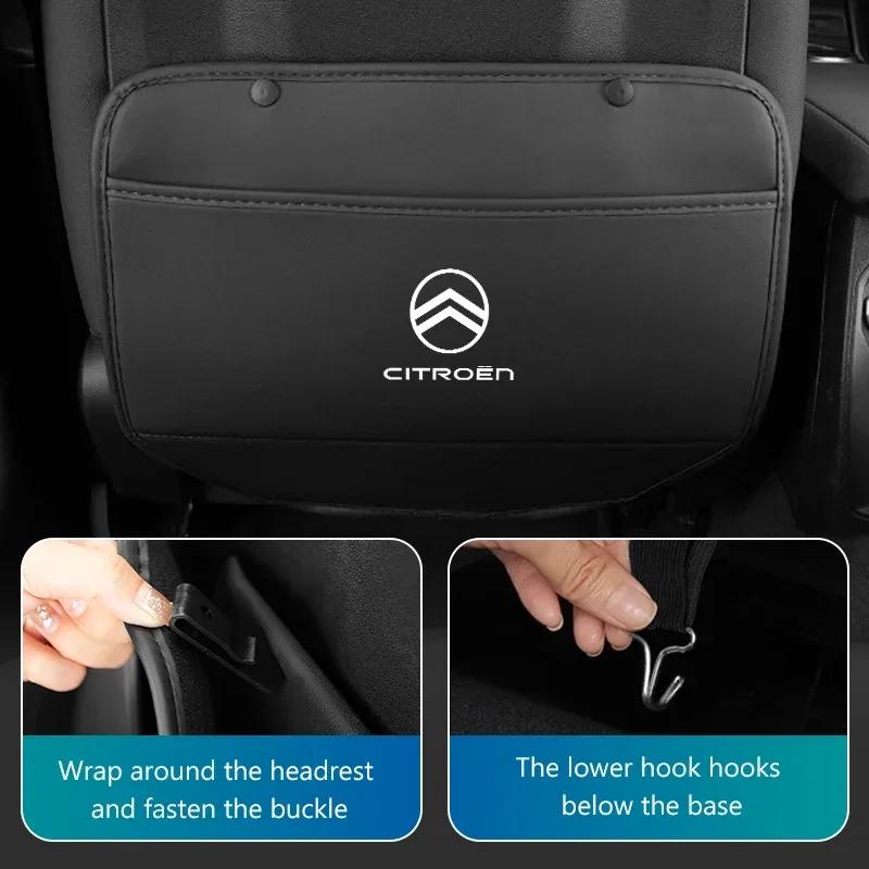 Car Seat Back Anti-kick Pad Protector Mat Anti Scratch Organizer For Citroen C4 C3 C5 C1 C2 C6 C4L DS3 DS4 Berlingo Picasso