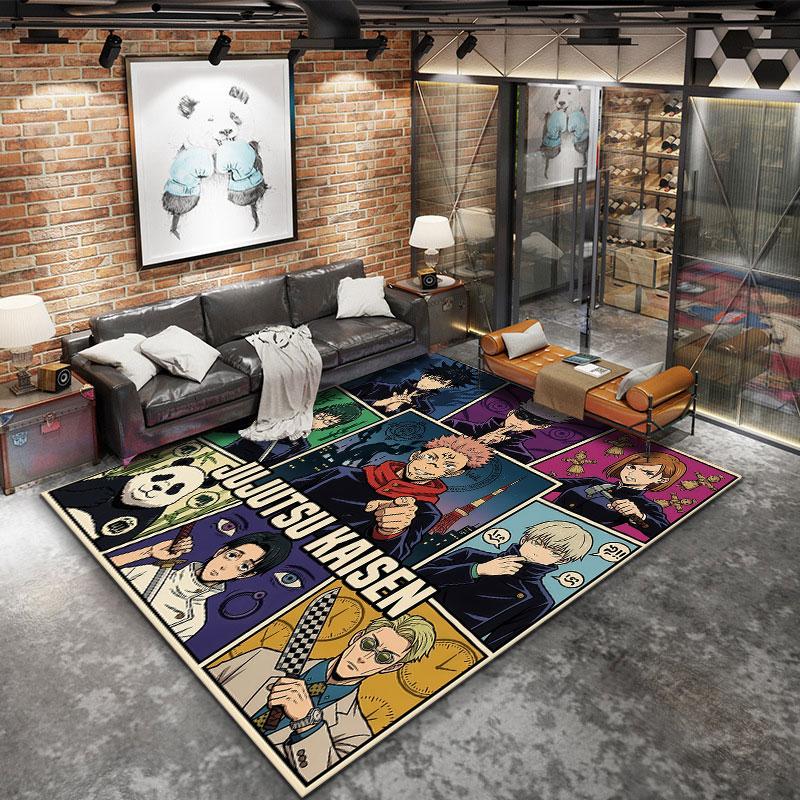 Jujutsu Kaisen Carpet Rug For Living Room Bedroom Home Sofa Decoration Kids Play Nonslip Floor Mat