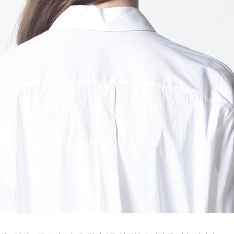 [She S miSS] Clean Side Slit Overfit Long Shirt