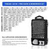 NEW Precision Screwdriver 115-in-1 Set Multifunctional Professional Repair Tool with 98pcs Magnetic Suitable for Various Repairs