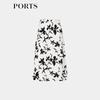 PORTS Silk Blend A-Line Midi Skirt