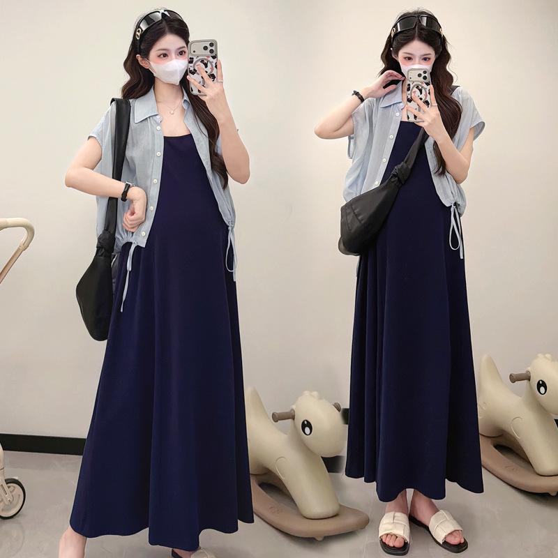 Korean Style Maternity 2-Piece Dress Set - Summer 2026 M