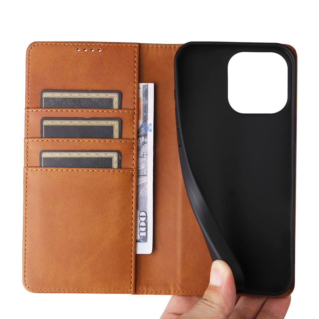 For iPhone 13 Pro Max Leather Case RFID Blocking Wallet Magnetic Closing Cover