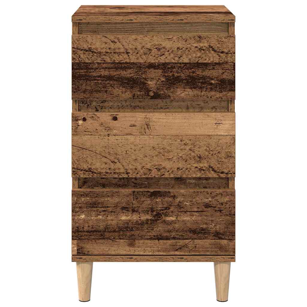Nightstand with Drawers Rustic Wood Look 40 x 35 x 70 cm Engineered Wood