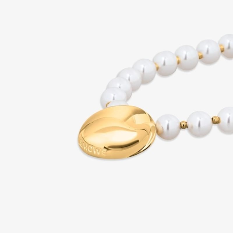 AND THERE PEARL DROP NECKLACE / GOLD