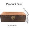 Jewelry Storage Box with Lock Retro Vintage Wooden Box Rectangular Desktop Organizer for Necklace Bracelet Ring Display
