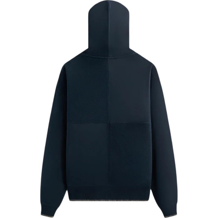 Kith Panelled Nelson Fashion Versatile Hooded Pullover Sweatshirt Men Sweatshirt Dark-Blue KHM032367-439