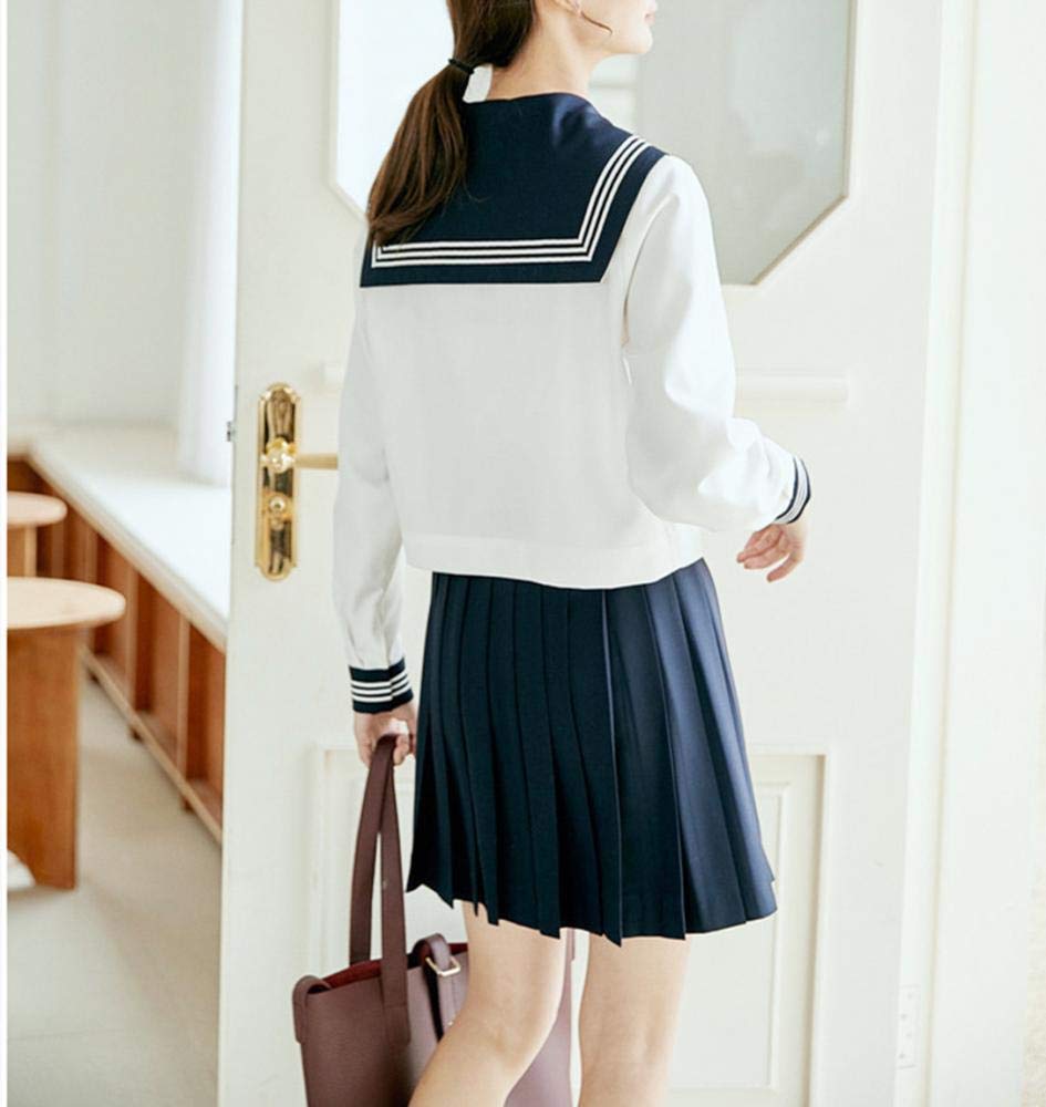 Aculldo Sailor White Short Long and White Kansai Open Cute Cosplay JK Student High School Student School Cultural Authentic Uniform Sleeve Size