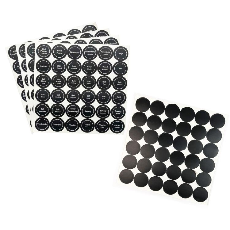 180pcs Preprinted Spice Jar Sticker Labels Water Resistant Write-On Reusable
