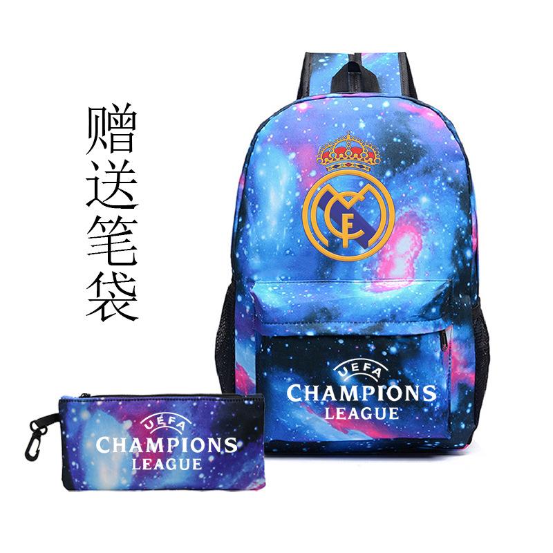 Football Printed Student Backpack Multifunctional Usb Interface Large Capacity Leisure Travel Backpack