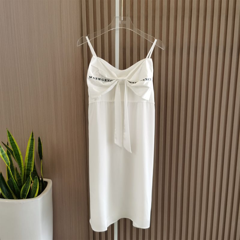 Plus Size Pajamas Women's Summer Sexy Thin Bows Suspender Skirt Pure Desire Fancy Nightdress Home Wear