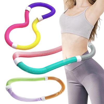 Weighted Soft Spring Hoop Waist-Friendly Foldable Fitness Hoop Portable Home Gym Men Women Adults Body Waist Slimming Exercise Equipment