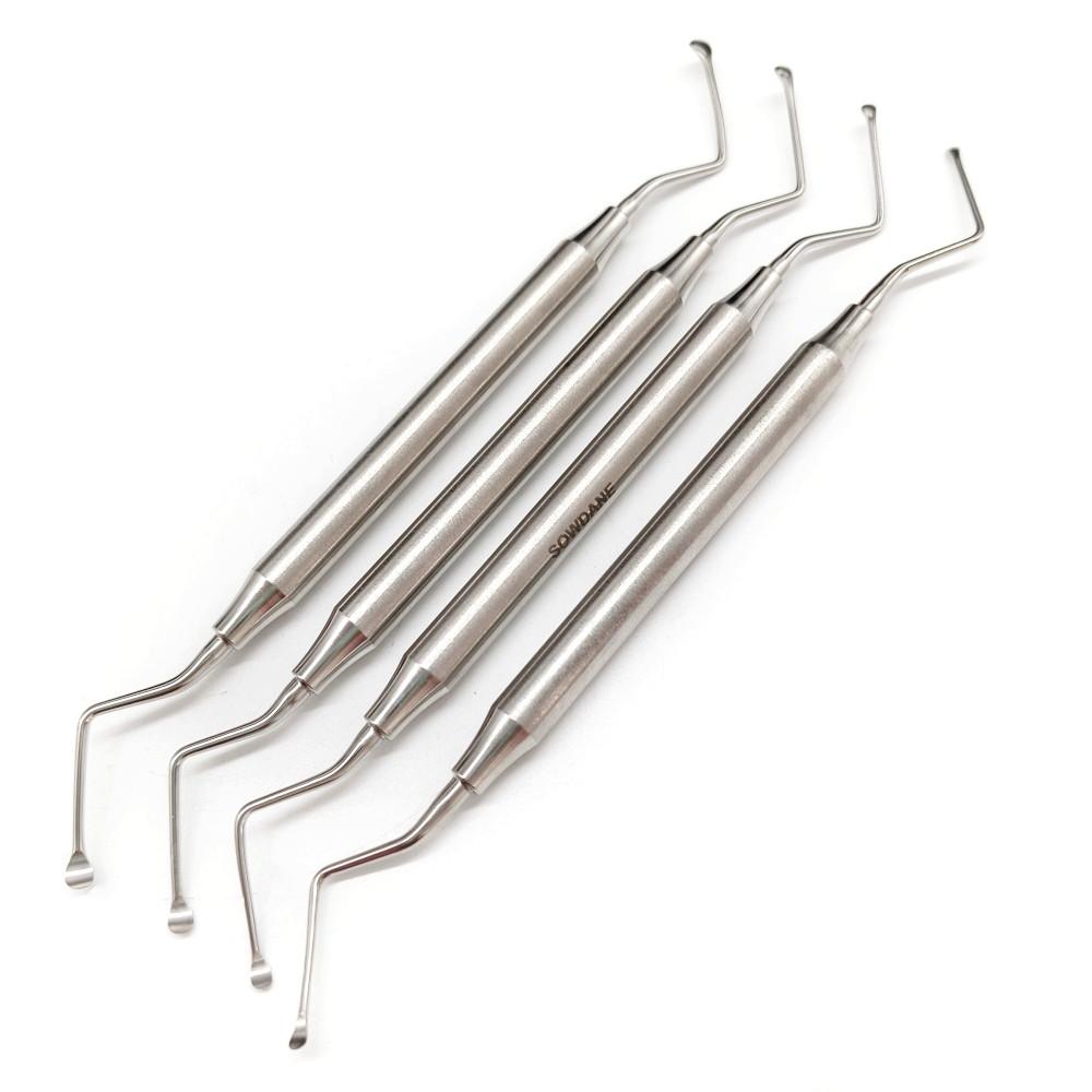 

Ложка для стоматологического скалера с полой ручкой, экскаватор для чистки зубов, реставрационные инструменты, ложка, высококачественный длинный наконечник 4 pieces mixed