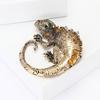Vintage Rhinestone Lizard Brooches for Women Enamel Vintage Animal Pins Banquet Party Backpack Gifts Jewelry Accessories
