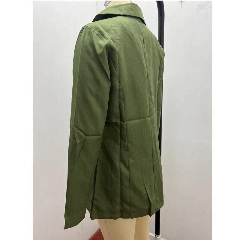 Women's Fashion Jacket Mid-Long Sleeve Single Breasted Casual Warm Jacket