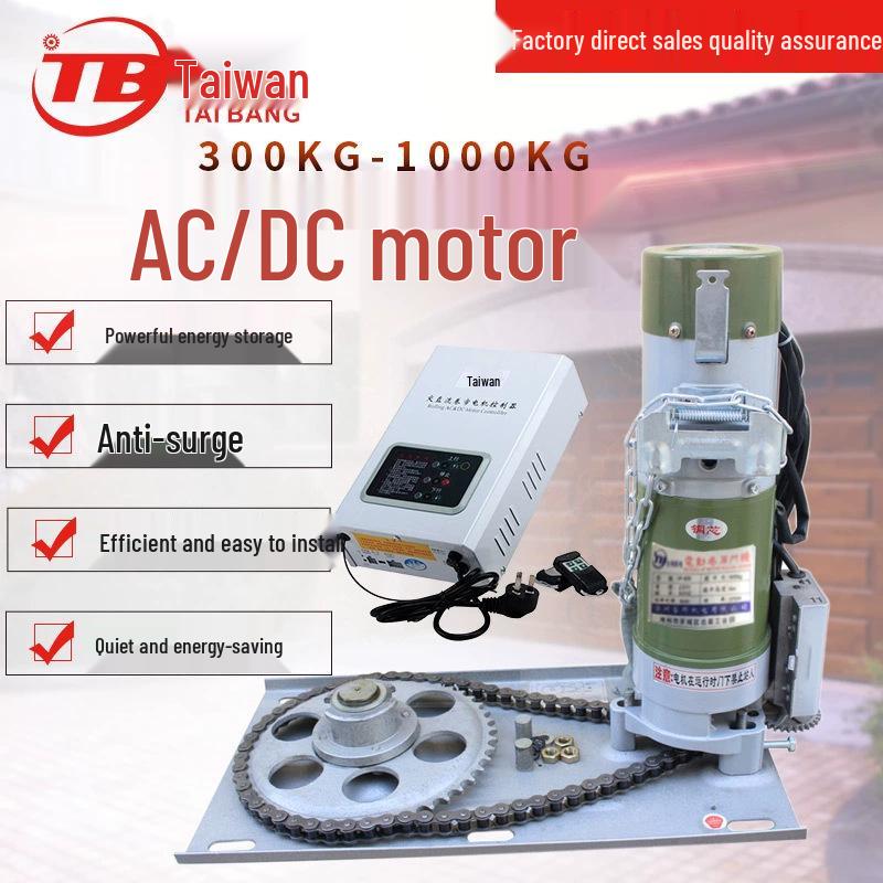 Roller Shutter Door Motor with 600kg Capacity, AC/DC, 24V Remote Control & Control Box Model 1