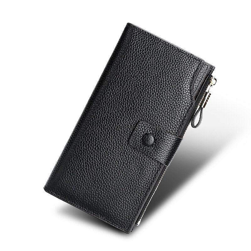 Жіночі слоти для кількох карток Сумка-клатч великої місткості Тримач ідентифікатора кредитної картки RFID Довгі гаманці з натуральної шкіри для жіночої сумки для мобільного телефону Гаманець