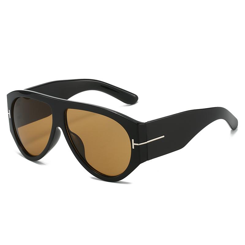 Retro Oversized Pilot Sunglasses Women Men Fashion Big Frame Glasses Man Lady Vintage Luxury Brand Sun Glasses UV400