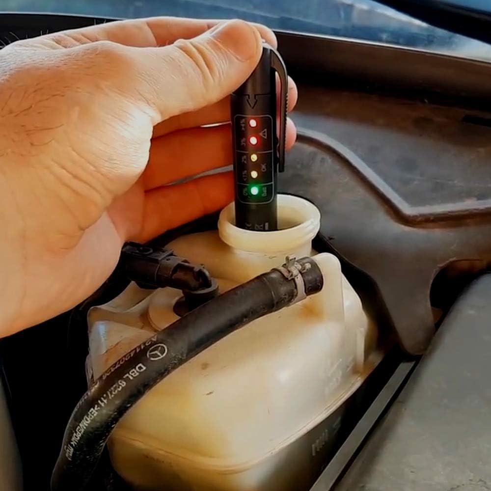 1PCS Brake Fluid Test Pen, Auto Brake Diagnostic Tester Tool, Brake Fluid Fluid Oil Test Analysis Tool with Five LED Indicators,DOT3 /4/5