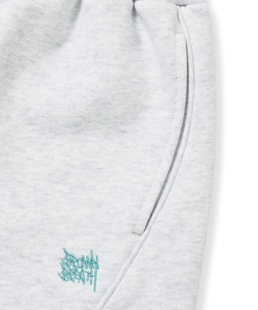 Brown Bless W Tag Sweat Shorts - Ash