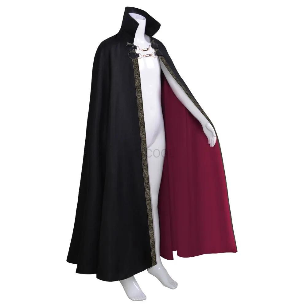 Halloween Vampire Costume Adult Dracula Devil Witch Cosplay Cape Medeival Gothic Steampunk Death Cloak Metal Chain