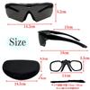 Lunari Sports Set of 6 Interchangeable for Winter and Outdoor Black Sunglasses, Lenses, Sports, Fishing, Activities, (Black)