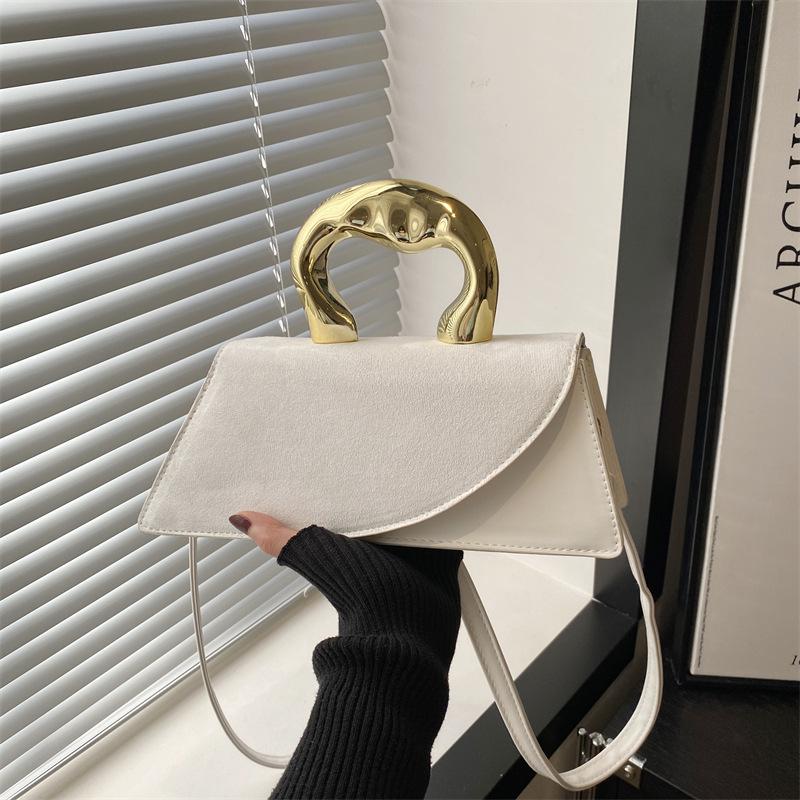 New simple high-end texture niche design handbag versatile shoulder messenger bag small square bag