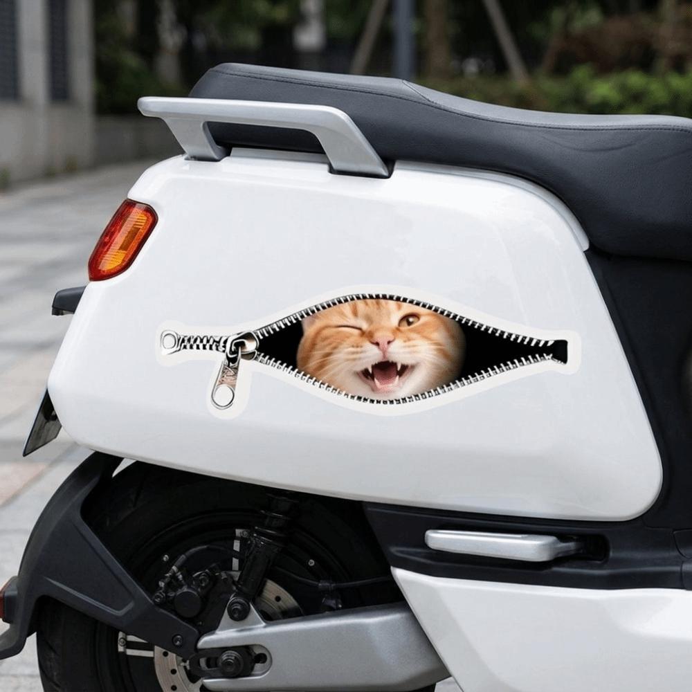 Scratch Covering Car Stickers Creative Car Decorative Sticker New Zipper Stickers  Car Window Glass