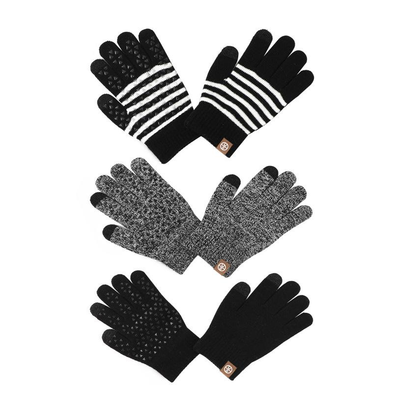 Herbst- und Winter-Kinderstrickhandschuhe Jungen- und Baby-Fleece-Thermohandschuhe Damen-Verdickte Fahrrad-Ski-Handschuhe