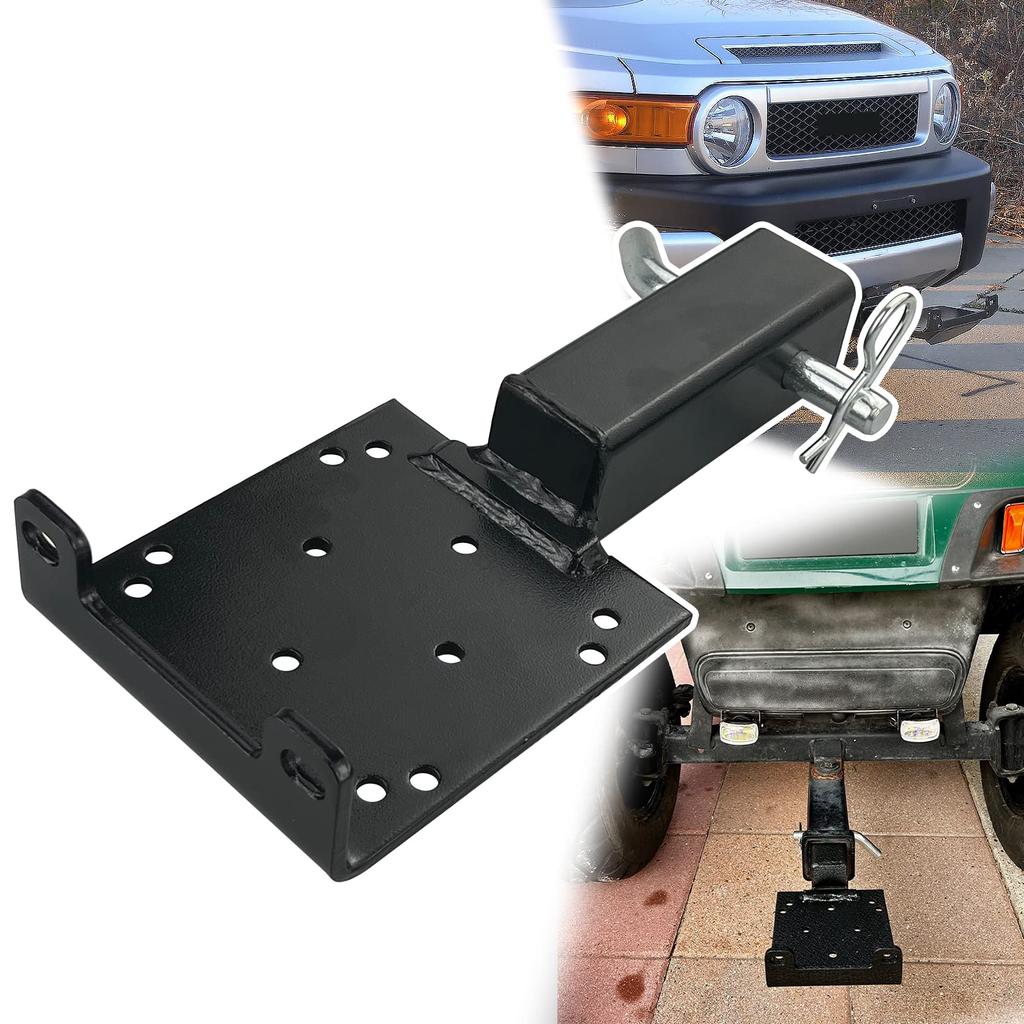 VIAGL Universal Trailer Hitch Mounting Plate with Winch Mounting Plate for Winch Brackets 2-Inch Receiver, ATV/UTV