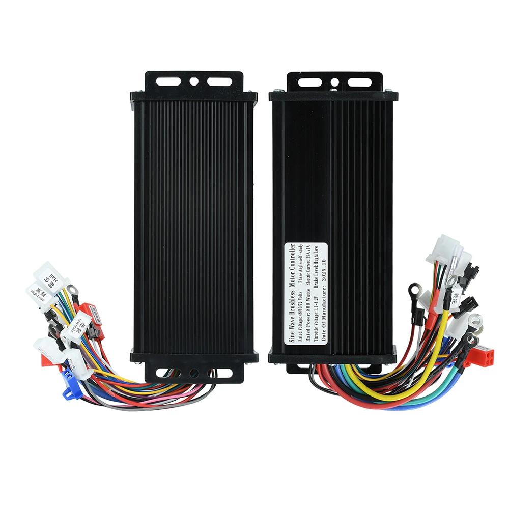811W 18-71V Sine Wave Triple-Mode Silent Brushless Motor Controller for Electric Bikes Lithium Scooters Skateboards