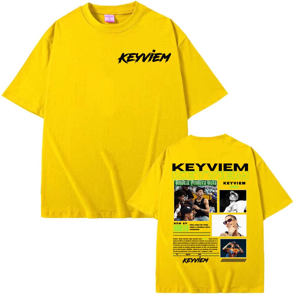 Rapper Keyviem Tour Album Graphic T Shirts Men Women Fashion Hip Hop Gothic Trend High Quality T-shirt Man Oversized Tshirt Tops