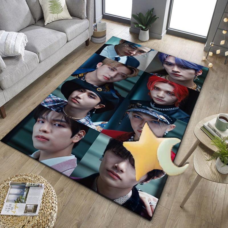 K-pop Stars In Urban Vibes Office Rug Chair Mat, Game Carpet, Suitable for Front Door, Bedroom, Living Room, Desk, Holiday Gift