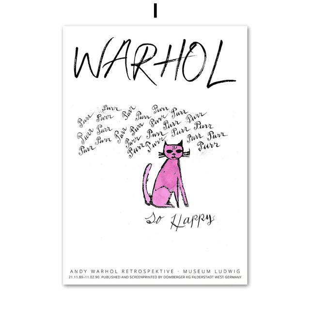 Andy Warhol Pop Art Poster Cow Banana Tiger Astronaut Picture Abstract Canvas Painting Cuadros Living Room Home Wall