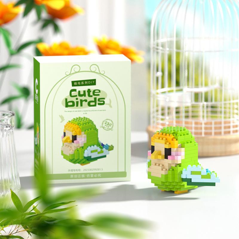 12PCS/Set Kawaii Bird Small Building Blocks Building Creative Educational Building Toys For Boys Girls Toy Suitable For Decorate