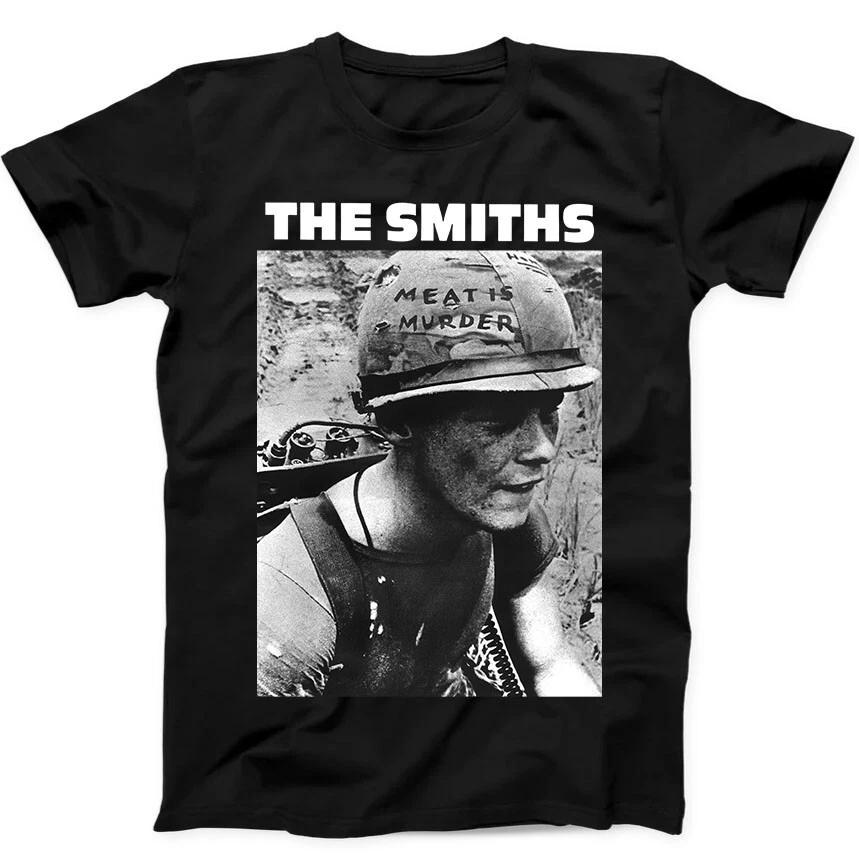 The Smiths Meat Is Murder Панк-рок Ретро Музыка Подарочная Футболка Черная Футболка 18 4XL