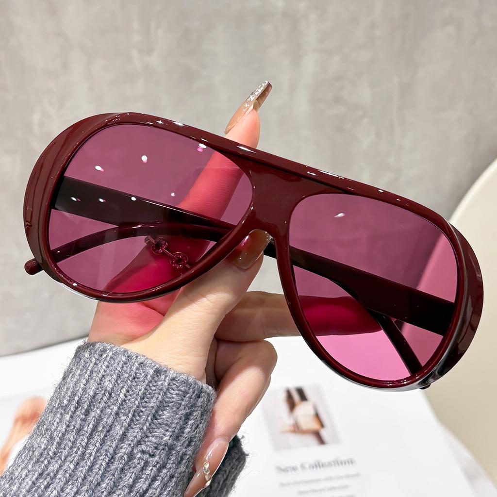 Vintage Large Round Sunglasses Women Men Pilot Sun Glasses Female Oval Eyewear Circular Sunglasses for Male Female Eyeglasses