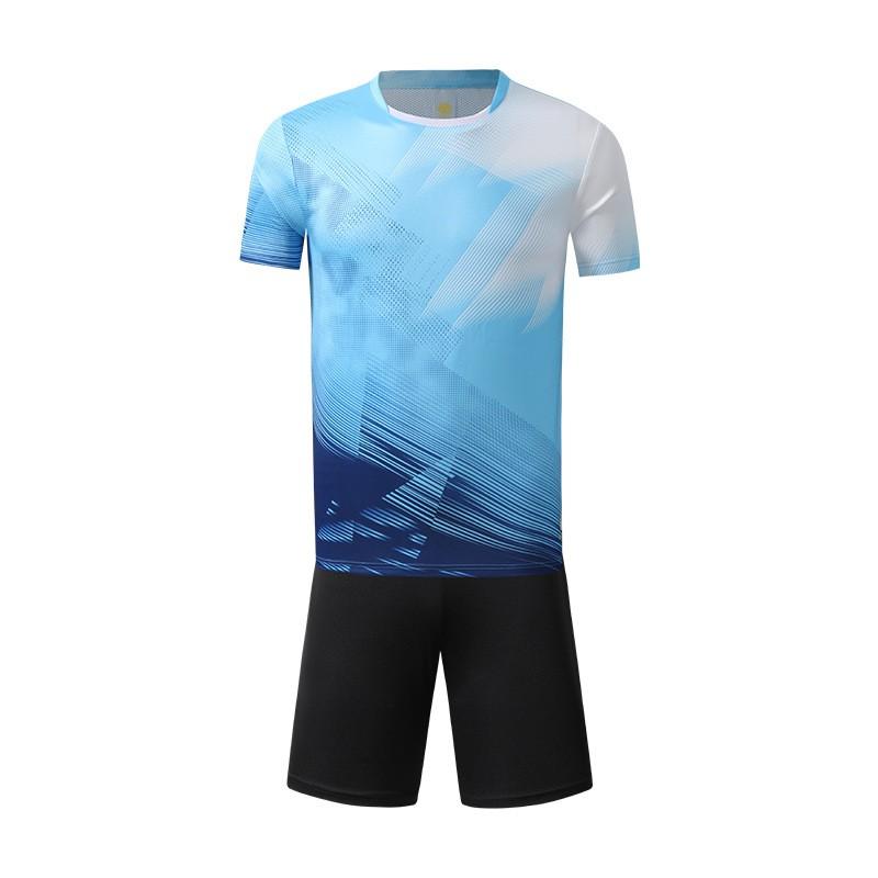 Unisex Quick-Dry Sport Set Running Tennis Volleyball Training Competition Soft Breathable Short Sleeve Athletic Outfit