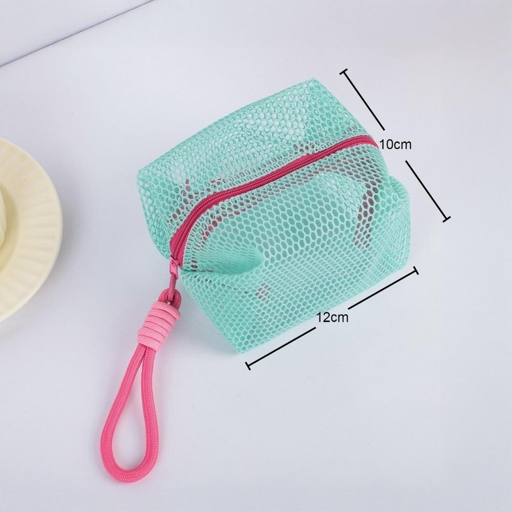 Durable Dopamine Color Cosmetic Bag Lightweight Mesh Large Capacity Storage Bag With Zipper Toiletry Bag Makeup Storage