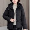 Plus Size XL-5XL Middle Age Woman Winter Short Coats Hooded Elegant Loose Thick Warm Parkas Female Jacket