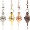 Vintage Copper Pendulum for Divination and Body Energy Balancing Meditation Tool with Chain Spiritual Accessory