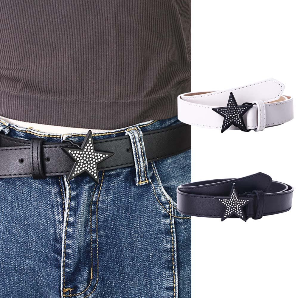 Retro Rhinestone Y2k Waist Strap Adjustable Waistband Corset Belt Star Buckle Belt Women Waist Belt
