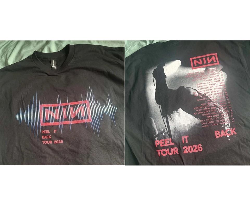 New NIN Nine Inch Nails 2026 Peel It Back Tour T-Shirt L
