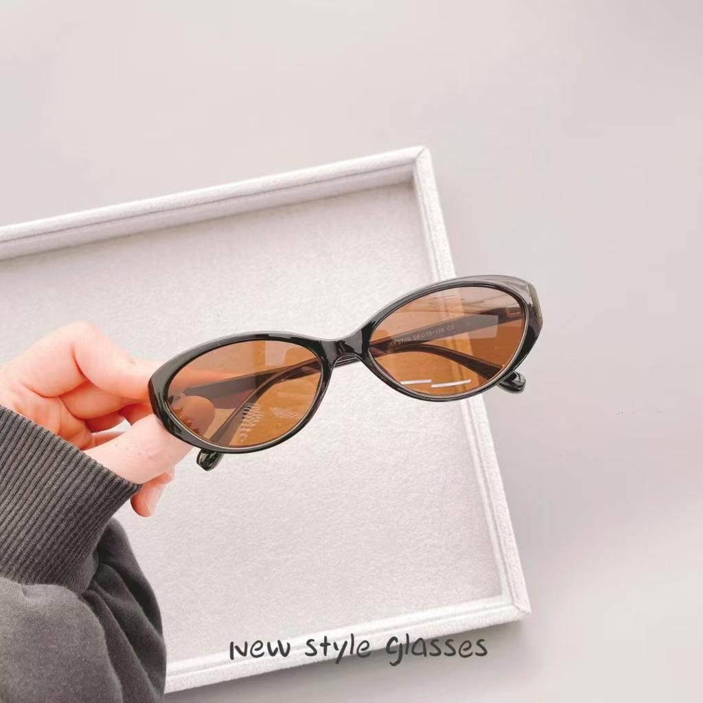New Style Fashion Sunglasses Korean Style Oval Shape ladies's Sun sleek Glasses Holiday Travelling Female Sunglass