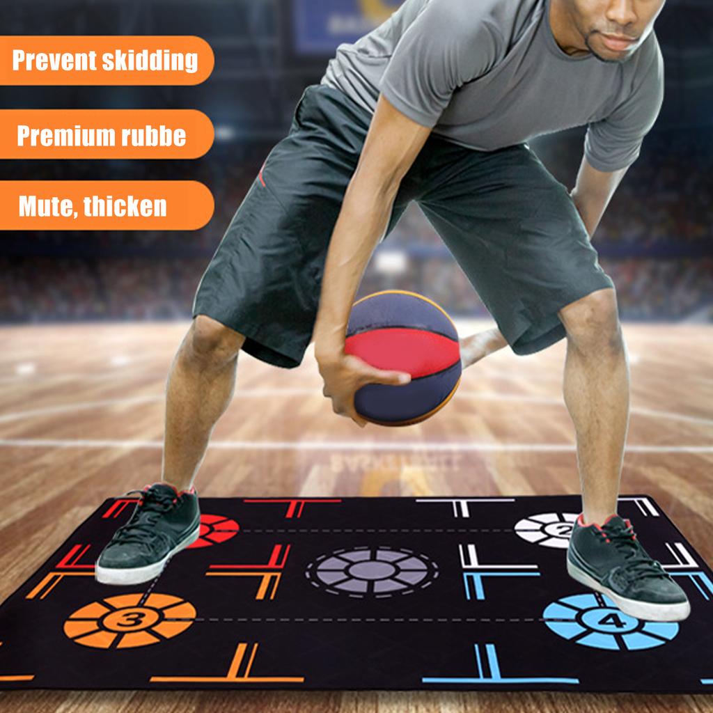 Basketball Footstep Training Mat Non Slip Dribble Silent Sports Auxiliary Props 76 X 106.7 X 0.2 Cm
