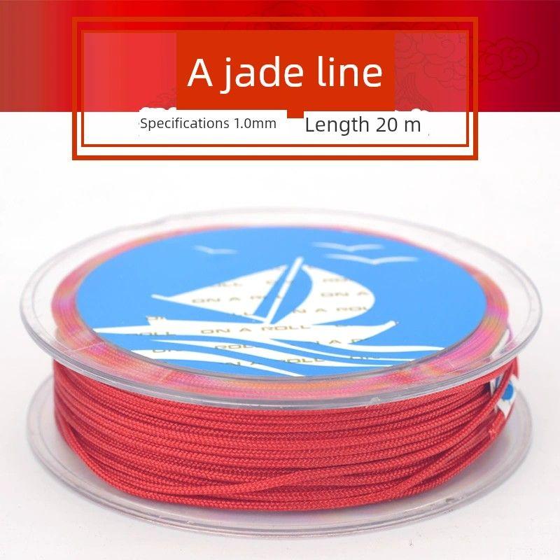 

Набор материалов для китайского узла Этот год животного Красная веревка Ручная работа DIY Bright Jade Line A Line 1.0mm Big Red